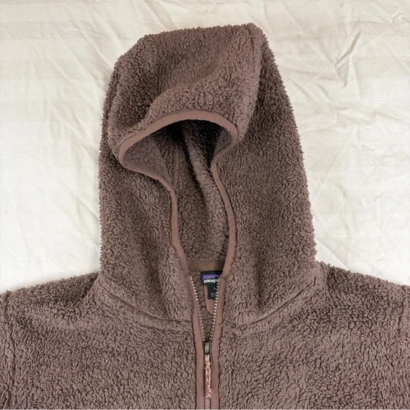 Patagonia Sherpa Fleece Hoodie Pullover Mens Small Brown 1/2 Zip - Picture 5 of 14